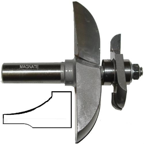 Magnate Embout de Routeur Surélevé 3807C, Convexe avec Sous-Cutter - 1-3/8" Révéler, 3-1/2" Diamètre hors Tout, BR-05 Roulement