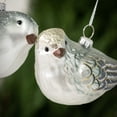 thumbnail image 2 of 2.75"H and 3"H Sullivans Glass Bird Ornament - Set of 2, White Christmas Ornaments, 2 of 3