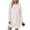 #Beige 1, variant on Vynhevius Womens Solid Textured Dress Crew Neck Long Sleeve Casual Loose Mini