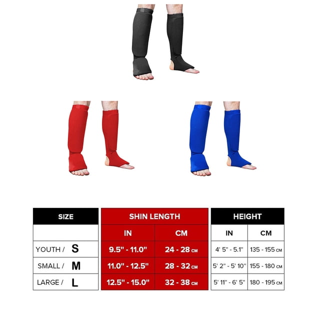 Baohd Taekwondo Leg Protector Breathable Sticker Adults Child Lightweight Protective Gear Washable Boxing Karate Equipment Blue M