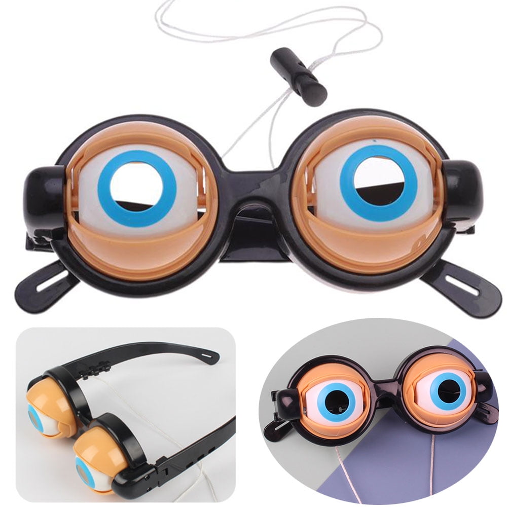 Photo booth prop shaped like googly-eye glasses stock photo