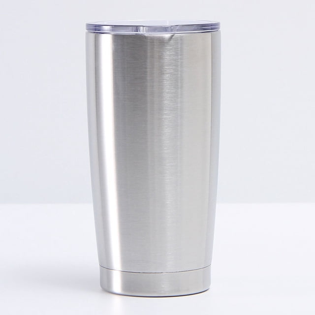 Taza de acero inoxidable rociada con plástico de 20 oz para automóvil, taza de cerveza para mantener el frío al vacío, taza de helado portátil para automóvil