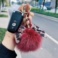 thumbnail image 4 of Llavero con forma de bola de pelo artificial, accesorio esponjoso, abalorio para bolso de coche, 4 of 6