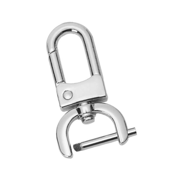 Detachable Snap Hook Swivel Clasp with Screw Bar Easy Installation  Accessories D white L