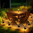 thumbnail image 6 of Solar Powered Garden Stake Lights Outdoor, Orange Daffodil Artificial Flower Solar Lights Waterproof Auto On/Off for Pathway Courtyard Lawns Landscape Decor, 6 of 6