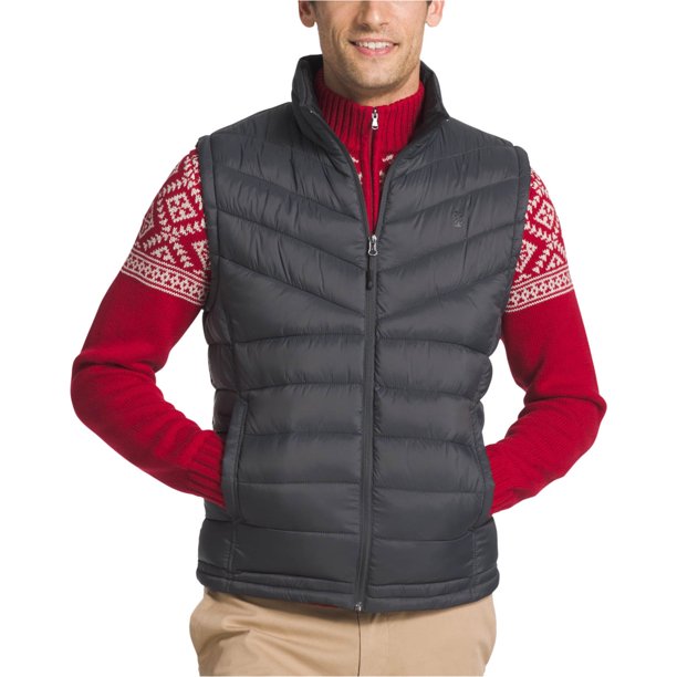 IZOD Apex Chaqueta acolchada para hombre, gris, extragrande IZOD Chaqueta acolchada