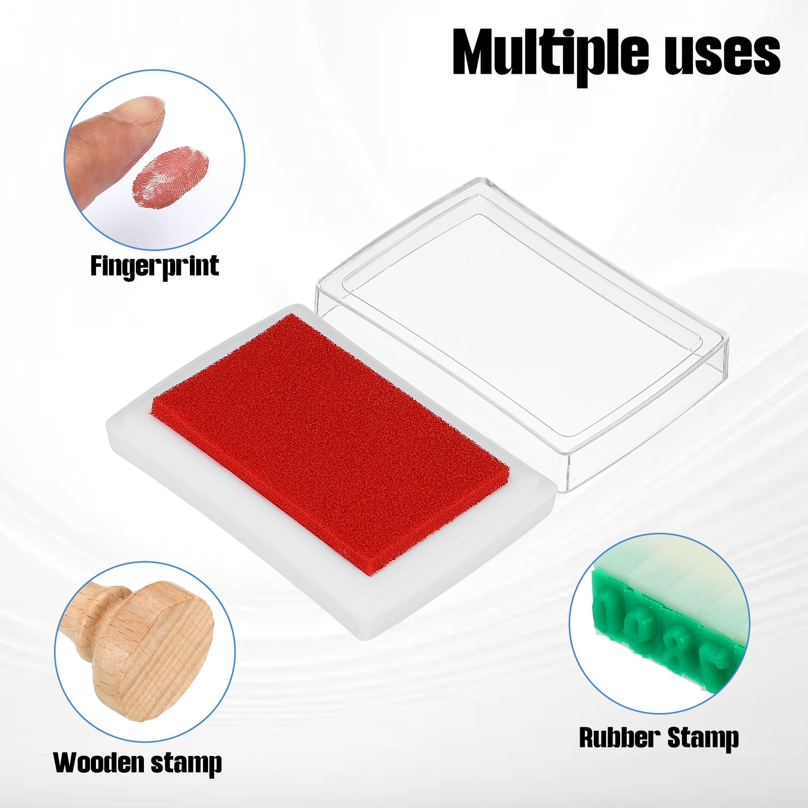3"x2.2" Craft Ink Pad for Rubber Stamp, 12Pcs Washable Stamp Pad