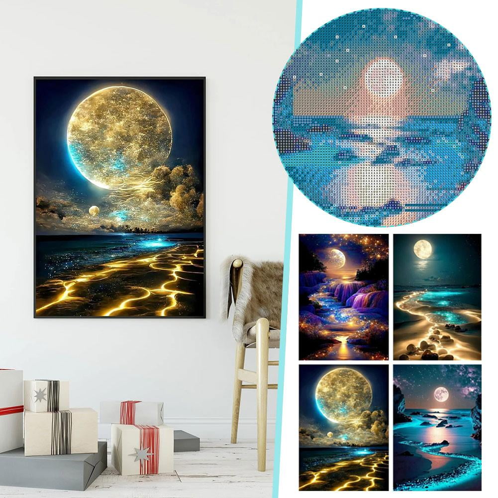 Moon Art Kits For Adults Beginners, DIY Moonlight GXW Art