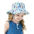 thumbnail image 4 of Toddler Baby Girls Summer Bucket Sun Hat Breathable Adjustable Fisherman Hats, 4 of 6
