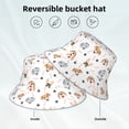 thumbnail image 2 of Yiaed Cute Cartoon Dogs Print Reflective Stripe Bucket Hat Unisex Funny Outdoor Fisherman Cap Beach Sun Hat, 2 of 5
