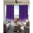 thumbnail image 4 of Purple Waves Blackout Curtains, Light Blocking Print Window Curtains, Ombre Abstract Art Gradient Modern Thermal Insulated Window Drapes for Living Room Kitchen Cafe 2 Panels, 104"W x 63"L, 4 of 9