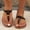 Black#25, variant on Womens T Strap Flat Sandals Open Toe Flip Flops Adjustable Ankle Strap Summer Beach Thong Shoes