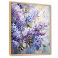 thumbnail image 2 of Designart "Blooming Lilac Bush In Purple And Blue" Lilacs Floater Framed Wall Decor, 2 of 5