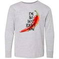 thumbnail image 3 of Inktastic I'm so hot right now Chili Pepper on Fire Long Sleeve Youth T-Shirt, 3 of 5