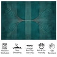 thumbnail image 4 of Area Rugs Dark Cyan Rectangle Carpet, Modern Elegant Art Texture Design Non Slip Rug, For Dining Room Backyard Decor Carpet, For Kids Teen Boys Women Men Flannel Rug, 4 of 7
