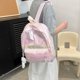 thumbnail image 1 of Mochila de estudiante de viaje simple de moda de tela laminada para mujer (rosa) Ndcxsfigh Para Estrenar, 1 of 8