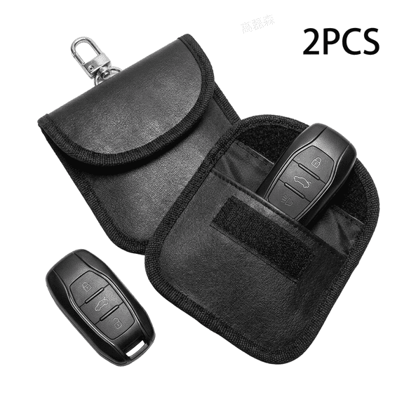 DualFerv 2PCS Faraday Key Fob Protector Carbon Fiber Blocking Bag Signal Blocking Sleeve for Car Keys Phones Credit Cards Vehicle Security Pouch