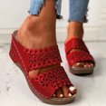 thumbnail image 4 of Juosiy Sandals for Women 2025 Platform Wedge Hollow Out Rome Open Toe Slip On Summer Mule High Heels, 4 of 7