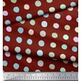 thumbnail image 2 of Soimoi Red Viscose Chiffon Fabric Circle Geometric Fabric Prints By Yard 42 Inch Wide, 2 of 3