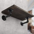 thumbnail image 2 of 6 Pack Industrial Iron Pipe Brackets Wall Mounted Floating Shelf Home DIY Decor, 2 of 11