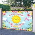 thumbnail image 3 of Flowers Happy Birthday Backdrop Our Little Sunshine is Turning One Sun Flora Background Party Supplies Wall Banner Cake Table Decoration Photography Girls Women Photo Studio Props, 3 of 4