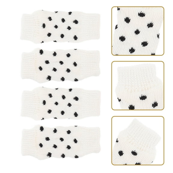Soimiss 4Pcs Dog Leg Socks Cotton and Spandex White for Pet Owners Daily Use