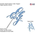 thumbnail image 3 of Oh Boy Cake Topper Blue Glitter, Baby Shower Party Decoration, Sturdy Doubled Sided Glitter, Acrylic Stick. Made in USA, 3 of 4