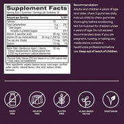 Natures Way Sambucus Elderberry Immune Gummies, with Vitamins C, D3, Zinc, Unisex, 60 Count