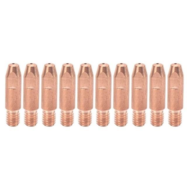 10 puntas de contacto M6, boquilla conductora, alimentación de alambre de cobre, accesorios para pistola de soldadura, 24 AK x 1 mm