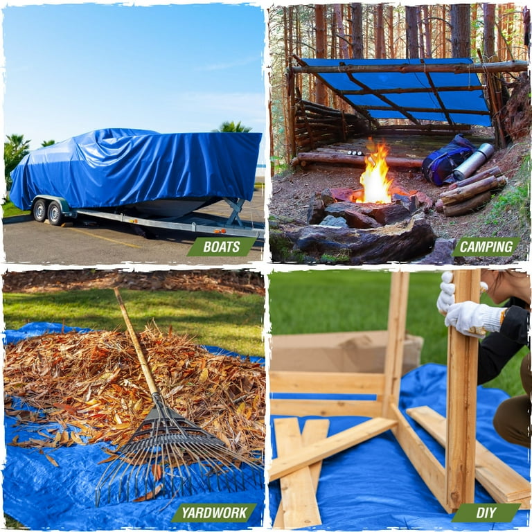 Rugged Rhino Heavy Duty Tarp, 6 ft x 8 ft, Blue photo 5