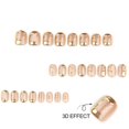 thumbnail image 2 of Uñas postizas adhesivas HPYFOI Gold Chrome cortas cuadradas, 24 piezas, 2 of 7