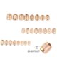 thumbnail image 2 of Uñas postizas adhesivas HPYFOI Gold Chrome cortas cuadradas, 24 piezas, 2 of 7