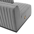 thumbnail image 5 of Modular Sofa Chair, Black Grey Gray, Fabric, French Living Lounge Cafe Lobby Hospitality Restaurant, Modern Contemporary HB33737, 5 of 6