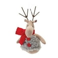 thumbnail image 2 of Melrose Plush Reindeer with Sweater Christmas Ornaments - 6" - Set of 12, 2 of 4