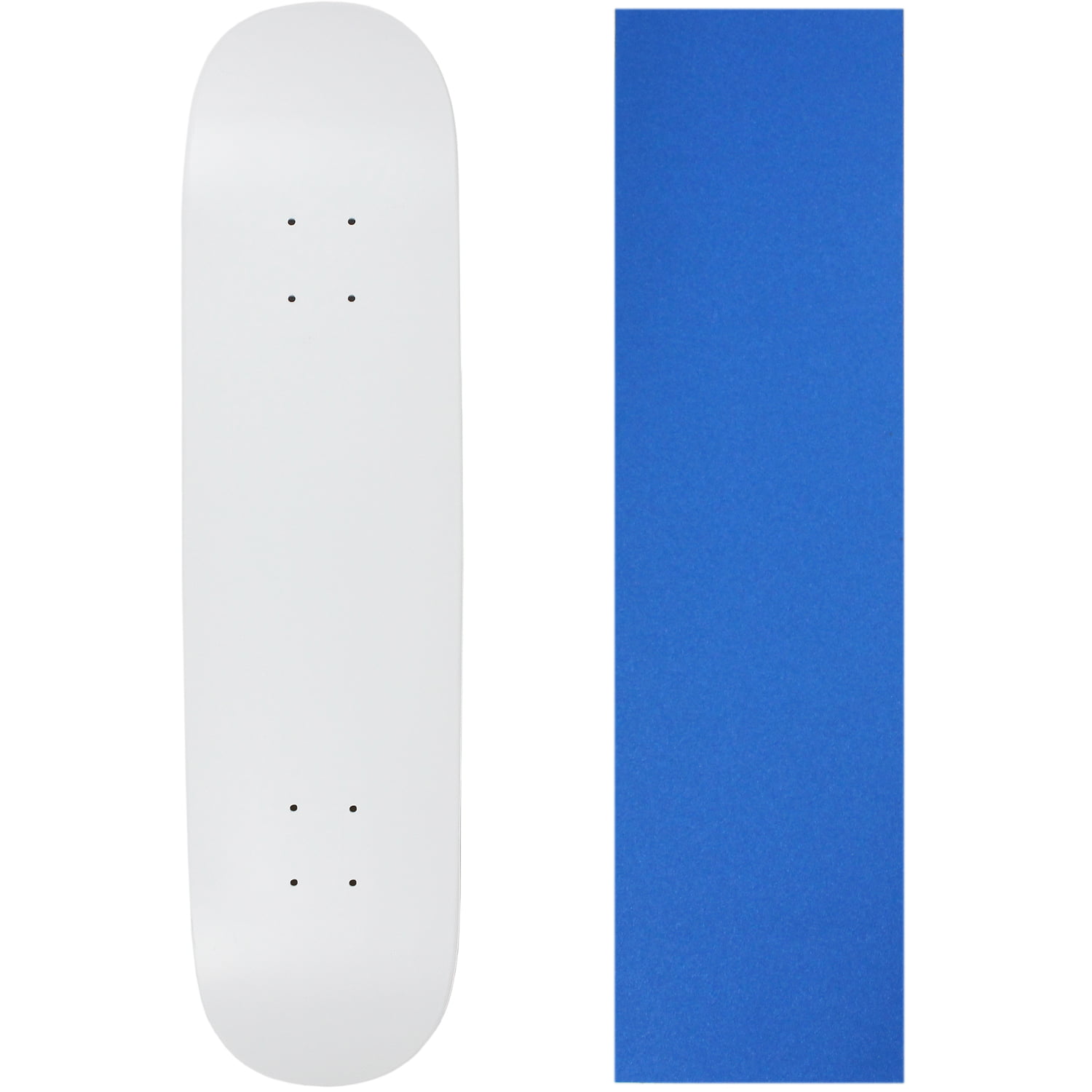 MOOSE Blank SKATEBOARD DECK 8.5' DPD WHITE Skateboards With Black Diamond Grip 