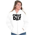 thumbnail image 4 of Cheat Day Pizza Fitness Food Craving Zip Up Hoodie Men's Women's Brisco Brands X, 4 of 6