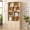 Oak, variant on 4-Tier Tall Bookshelf with 3 Doors, 71" Open Shelf Bookcase with 10 Cubes, Modern Cube Storage Organizer for Living Room, and Office, White