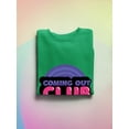 thumbnail image 3 of Coming Out Club Bubblegum Stamp Sweatshirt Men -Smartprints Designs, Male 4X-Large, 3 of 4