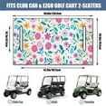 thumbnail image 3 of Soft Touch Flowers Print Golf Cart Seat Cover 51" x 31", Comfortable Towel Style Protector for Standard Front Bench Seats, 3 of 8