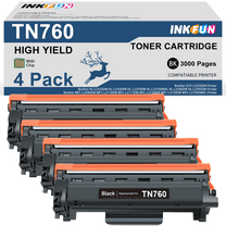 TN760 Toner Compatible for Brother Toner TN760 for Brother TN760 Toner Cartridge for TN 760 TN730 (4 Pack)