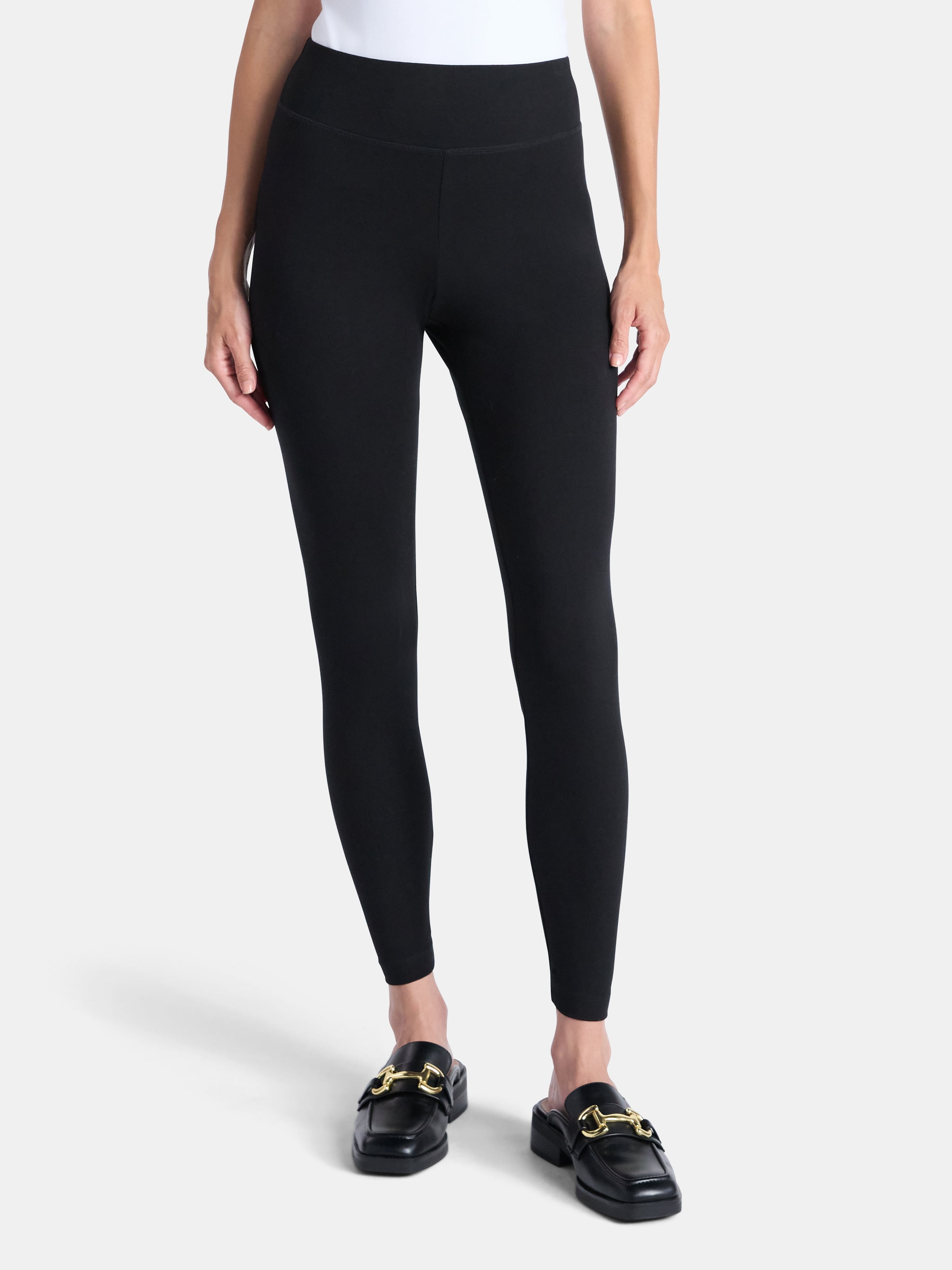 Time and Tru Women's High Rise Leggings, 27'' Inseam, 3-Pack, Sizes XS-XXXL