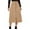 Beige, variant on IROINNID Women's Skirt Fashion Leopard High Waist A-line Skirt Skirt Below The Knee Empire Waist tail Solid Color Skirt
