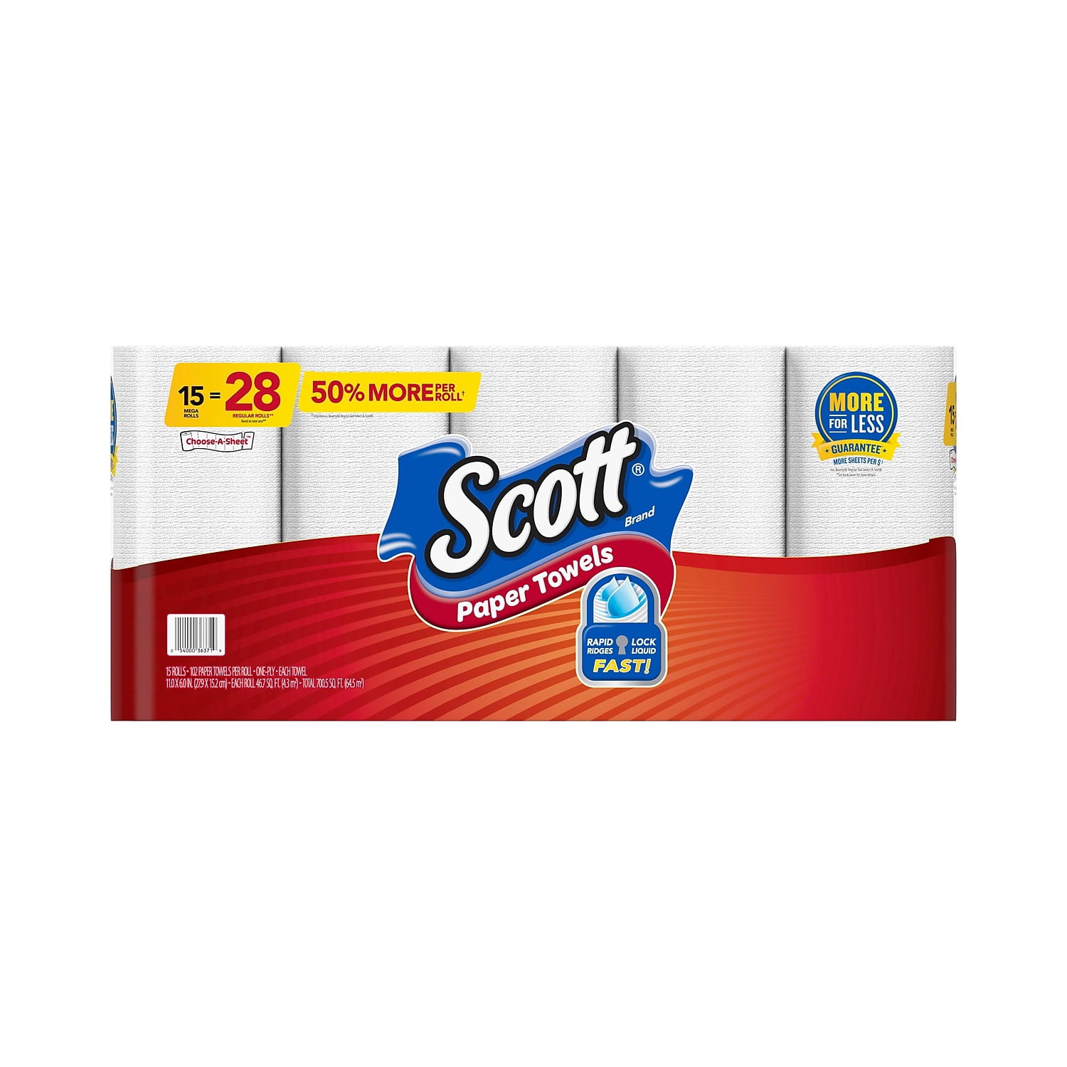 Scott KCC55417CT Double Roll Paper Towels - 15 Per Pack - Case of 2