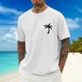 thumbnail image 2 of Mens White T Shirts Slim Fit Quarter Sleeve Big & Tall Stretch Active Fit Gym Apparel Slim Fit Solid Color Boat Neck Casual Summer Beach Basic T Shirts, 2 of 5