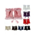 thumbnail image 2 of 1 Pairs Winter Warm Gloves Faux Rabbit Fur Fingerless Gloves, Thumbhole Warmers Mittens Half Finger Gloves, 2 of 8
