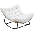 thumbnail image 1 of Outsunny Outdoor Rocking Chair, Oversized Patio Egg Chair, Cream White, 1 of 10