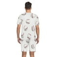 thumbnail image 6 of joogoo Men's Pajama Set Baseball on White V-Neck Pj Shorts Set 2 Piece Loungewear Sleepwear L, 6 of 7