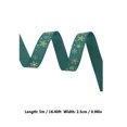 thumbnail image 3 of Bronzed Christmas Tree Ribbon with Reindeer & Snowflake Patterns for Gift Wrapping and Holiday Decor, 3 of 7