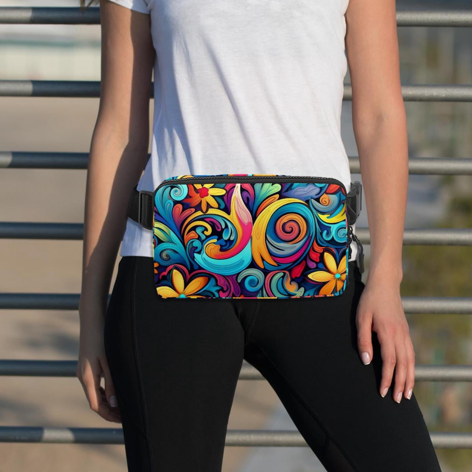 Peace Symbol Adjustable Lightweight Waist Packs Fanny Packs Money Belt with Extension Strap Unisex