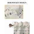 thumbnail image 6 of Vintage Botanical Living Room Curtains 2 Panel, Herb on Beige Leaves Retro Country Cafe Window Treatment, Extra Long Farmhouse Bedroom Bathroom Kitchen Curtains Drapes 104"x72", 6 of 6
